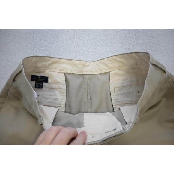 Brooks Brothers Clark Advantage Chino Khaki Pants Beige Mens 36 x 34 - Picture 8 of 10